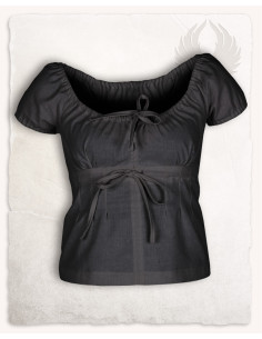 Medieval blouse model Claudia, black color