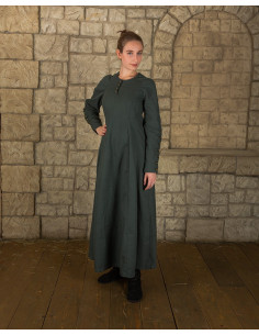 Medieval dress model Jovina, green color
