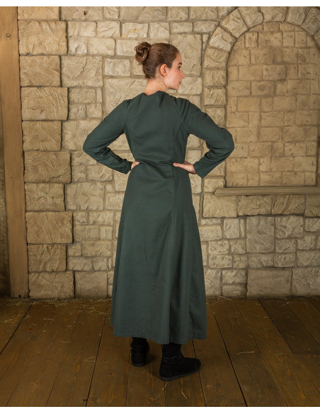 Medieval dress model Jovina, green color
