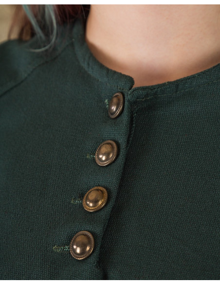 Medieval dress model Jovina, green color