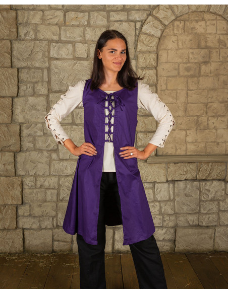 Purple medieval dress model Leandra