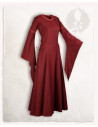 Medieval dress in premium cotton model Lenora, burgundy