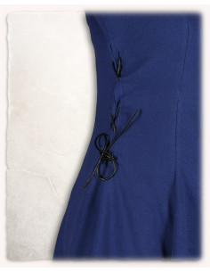 Medieval dress in premium cotton model Lenora, blue 2