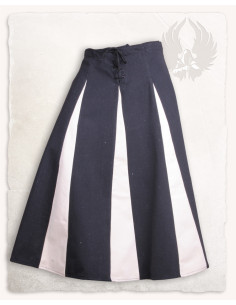 Two-tone medieval skirt Isabell model (black-cream) 2