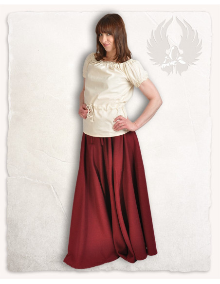 Medieval cream-colored blouse model...