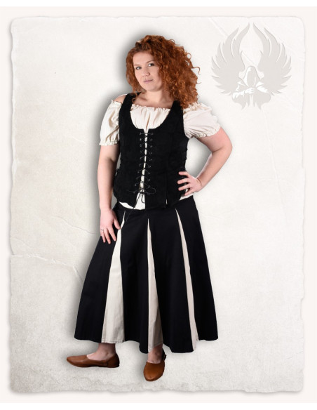 Medieval cream-colored blouse model...