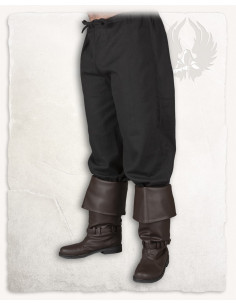 Medieval pants in black cotton Kasimir model