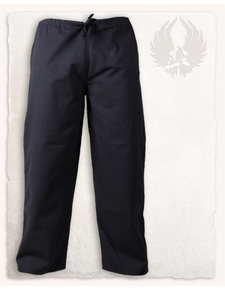 Medieval pants in black cotton...