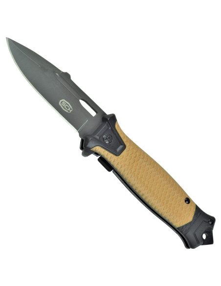 Field knife assisted brown handle...