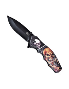 Assisted tactical knife SCK skulls (length 19.8 cm.)