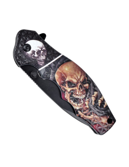 Assisted tactical knife SCK skulls...