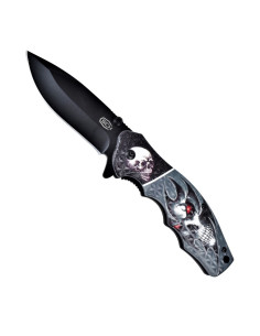 Assisted tactical knife SCK skulls (length 19.8 cm.)