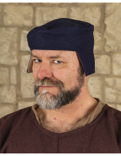 Blue medieval hat model Rafael