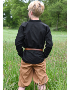 Jonte model lace-up capri pants for boys, light brown 2