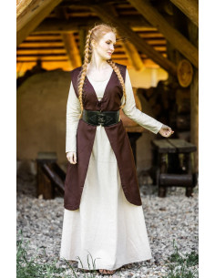 Medieval surcoat model Brisella, brown color