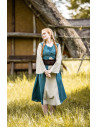 Light blue cotton medieval dress model Ilse
