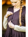 Arlette sleeveless medieval dress, brown color