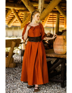 Medieval dress model Melisande, rust color