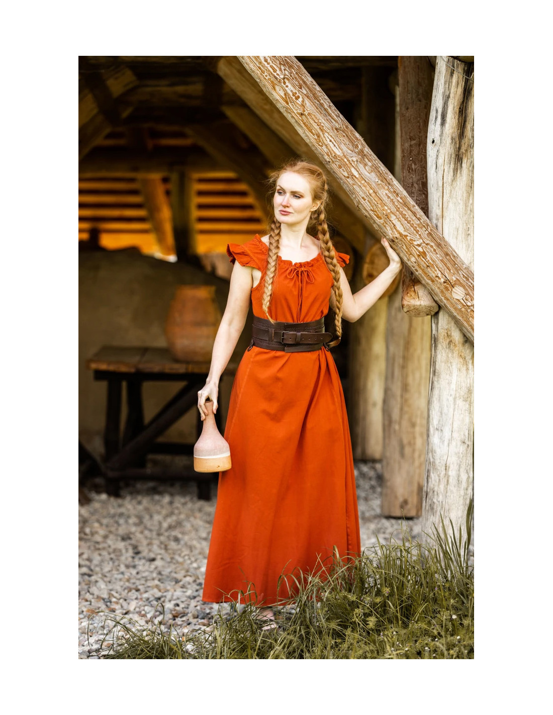 Orange medieval dress deals