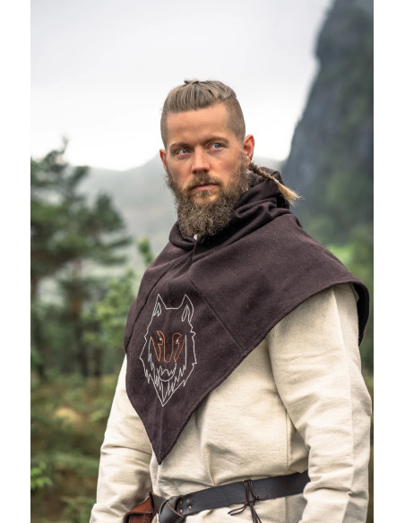 Gugel viking brown head wolf model... Gugel viking brown head wolf model...