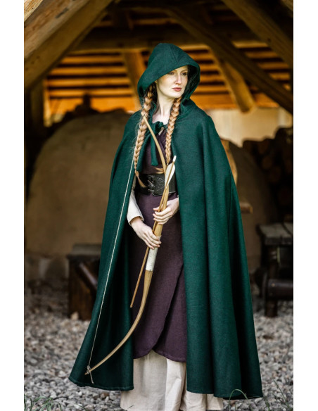 Classic medieval cloak Elinor green... Classic medieval cloak Elinor green...