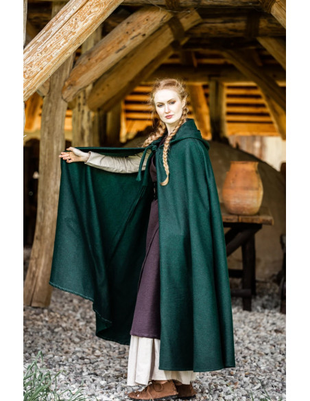 Classic medieval cloak Elinor green... Classic medieval cloak Elinor green...