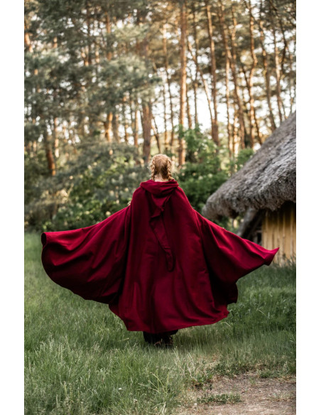 Long medieval cape Boil model, red...