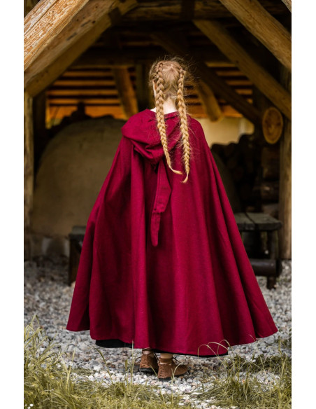Long medieval cape Boil model, red...