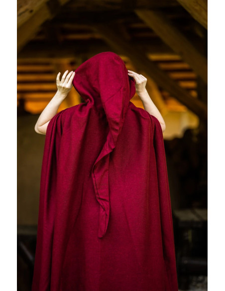 Long medieval cape Boil model, red...