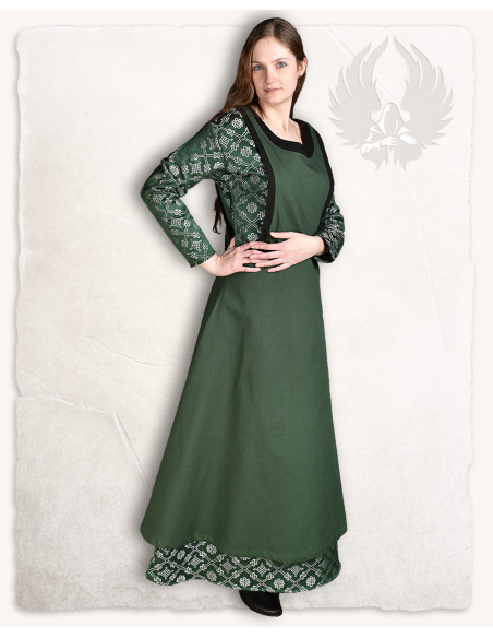 Medieval dress lady Juliana, dark green