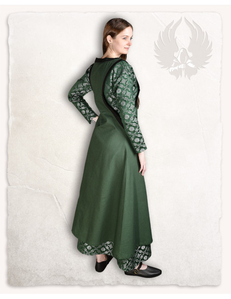 Medieval dress lady Juliana, dark green