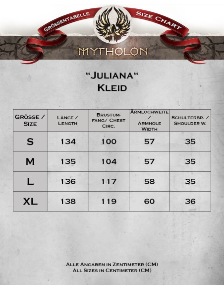 Medieval dress lady Juliana, dark green