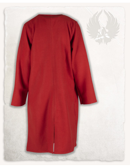 Red wool medieval crossed tunic,...