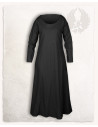 Medieval tunic for women in black cotton Lenora model