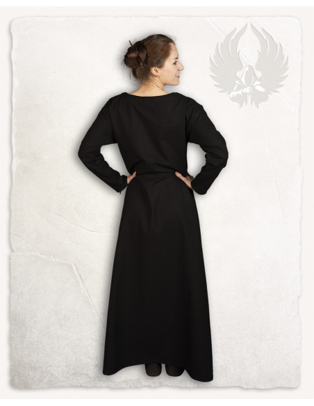 Medieval tunic for women in black...