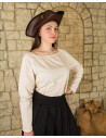 Pirate blouse for women model Amelia, natural white
