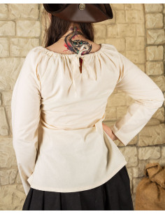 Pirate blouse for women model Amelia, natural white 2
