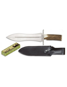 Hunting auction knife, deer antler handle