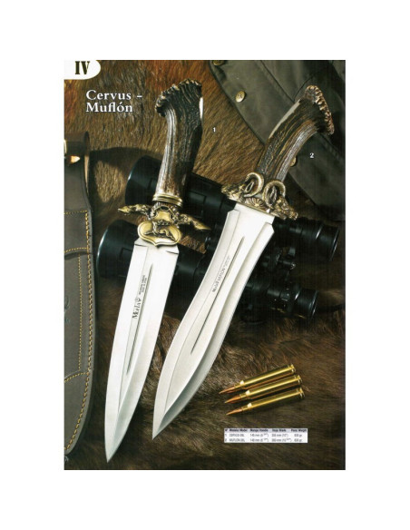 Cervus knife stag horn handle