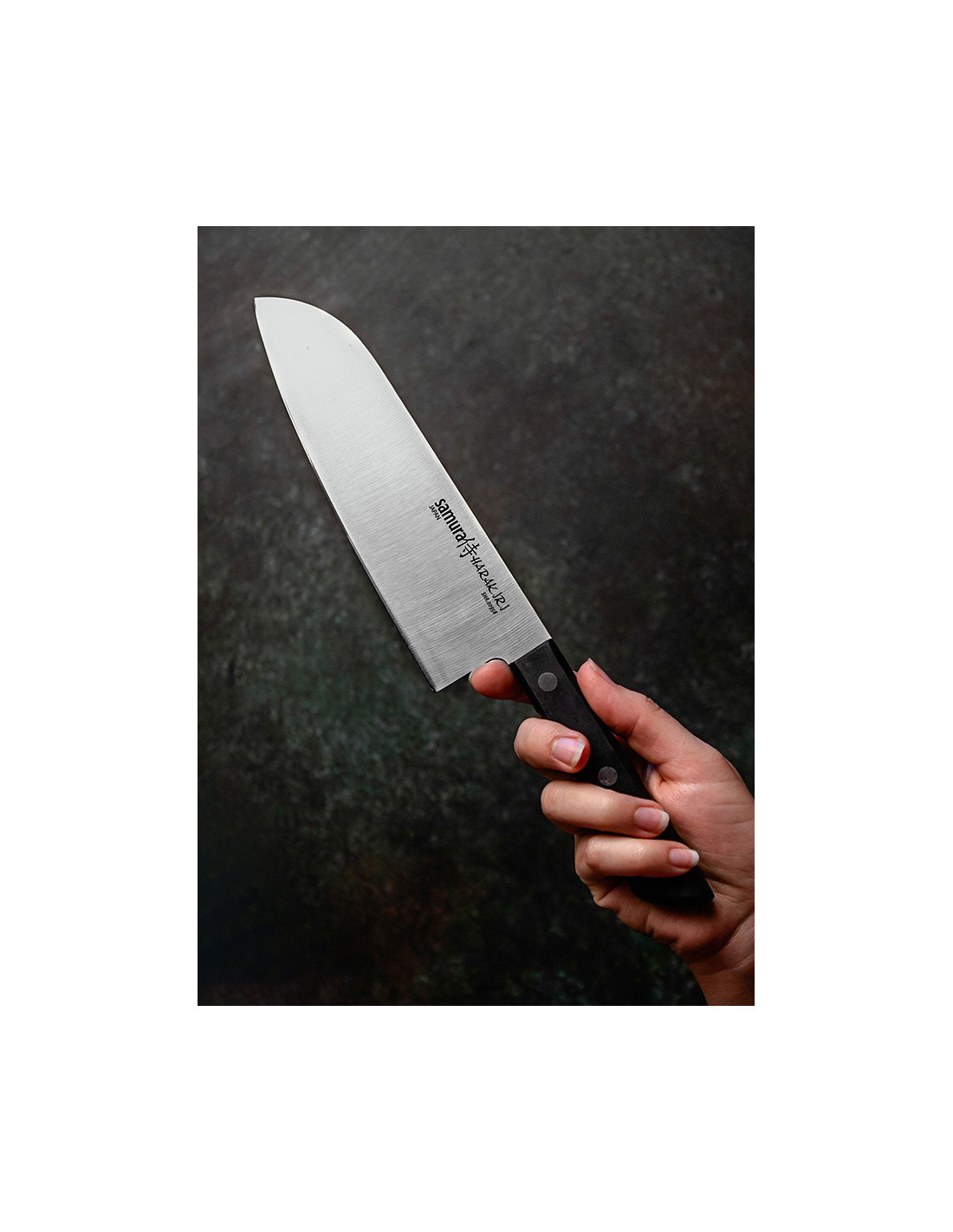 Japanese Santoku Samura Harakiri knife, blade 180 mm 