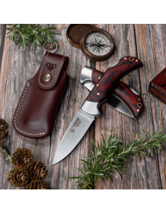 Galatea II hunting knife, red stamina handle