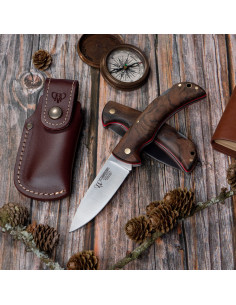 Galatea hunting knife, satin walnut handle