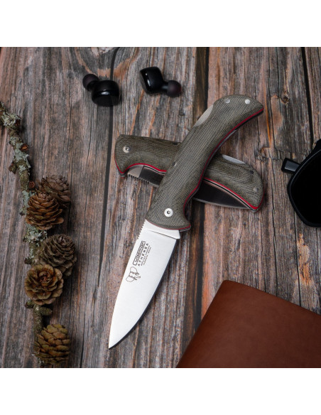 Athenea hunting knife, green canvas...