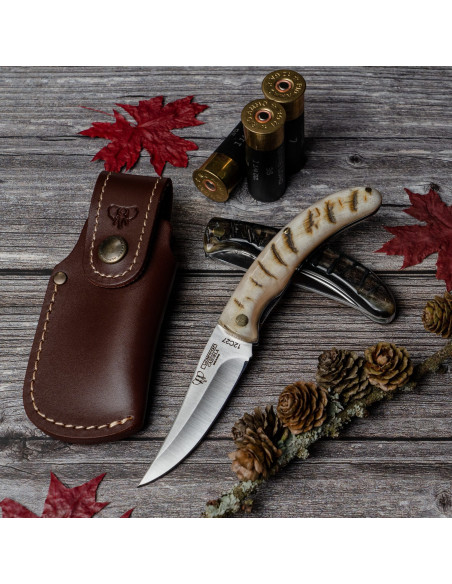 Cazorla hunting knife, polished ram...