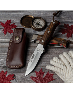 Hunting knife MT-4, satin walnut handle