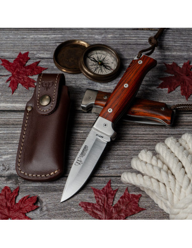 Hunting knife MT-4, satin walnut handle