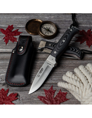 MT-4 hunting knife, black micarta handle