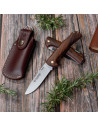 Pandora hunting knife, satin walnut handle (with sheath)