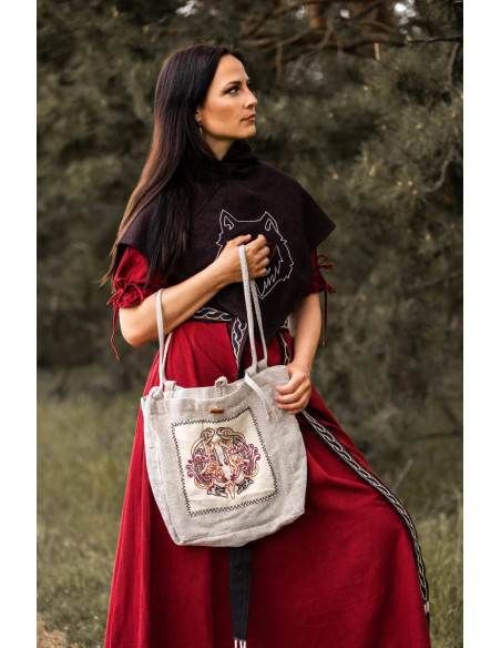 Bag with Viking embroidery Tora...