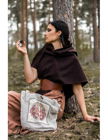 Bag with Viking embroidery Tora...